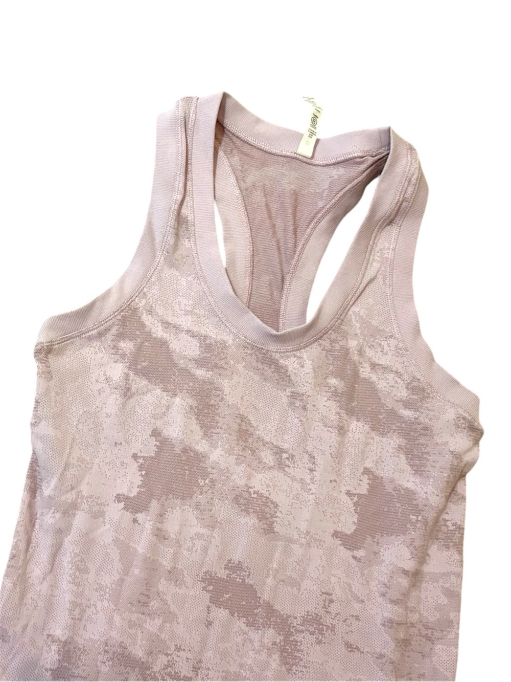 Athleta Pale Pink Camo Racerback Tank Top
